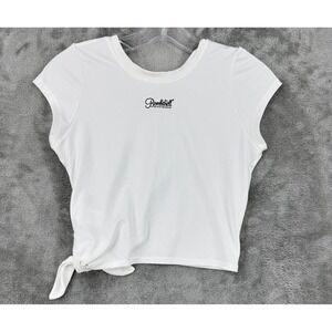 Bombshell Sportswear Shirt Womens XL Gentle Mesh OG Cropped Athletic Side Tie